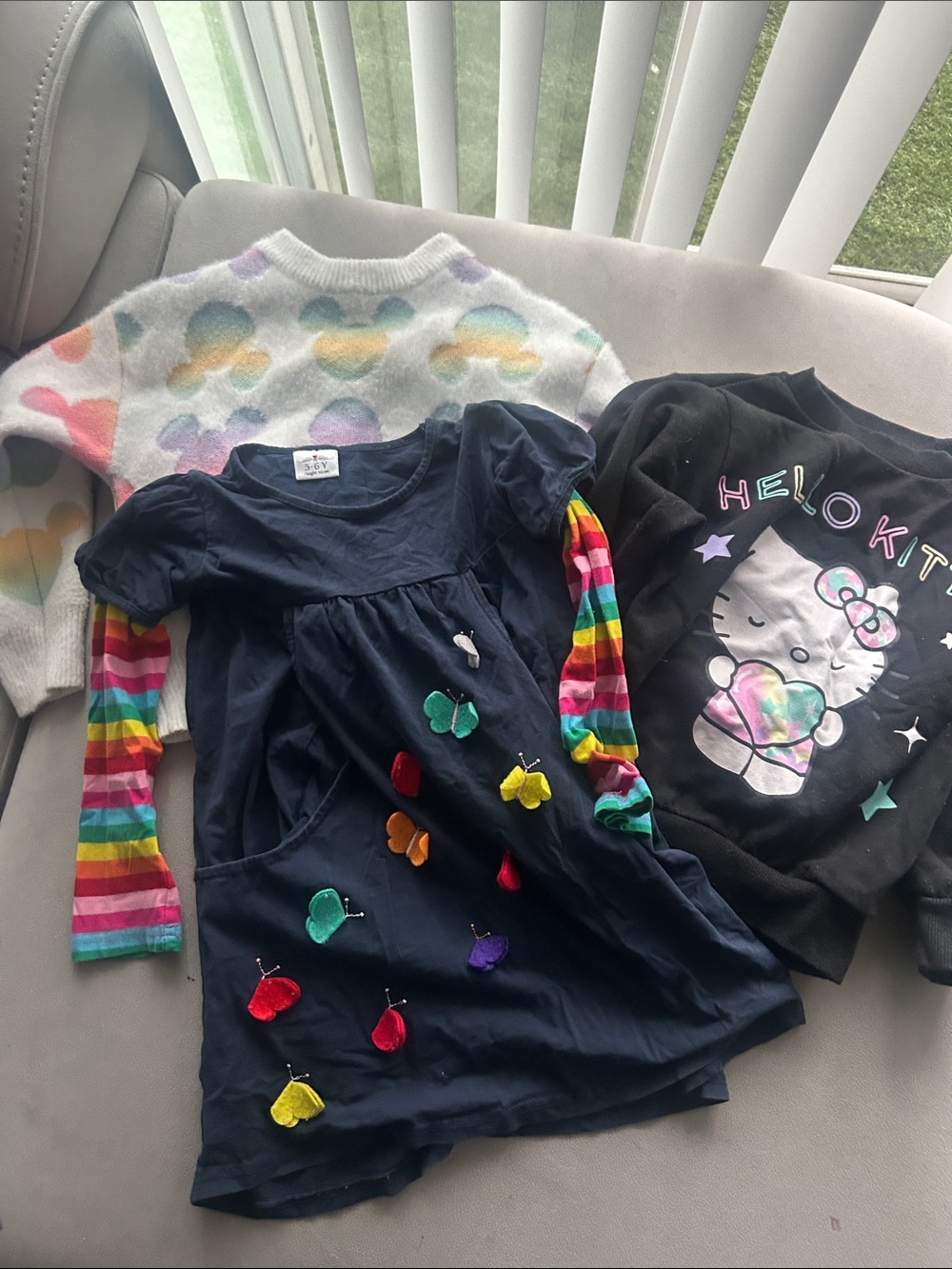 Hello Kitty Black Sweatshirt with Pastel Graphic